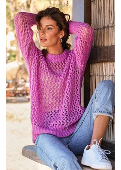 Cienki sweter damski w kolorze różówym MALIKA, Kolor różowy, Rozmiar Oversize, KAMEA ze sklepu Primodo w kategorii Swetry damskie - zdjęcie 153266186