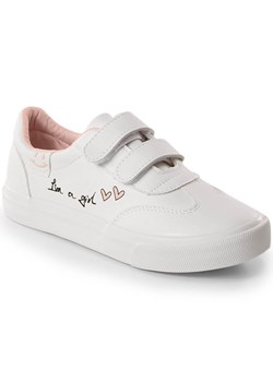 Półbuty buty sportowe dziewczęce na rzepy białe Potocki PY16026 ze sklepu ButyModne.pl w kategorii Trampki dziecięce - zdjęcie 153297846