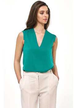 Bluzka damska bez rękawów w kolorze zielonym b148, Kolor zielony, Rozmiar 36, Nife ze sklepu Primodo w kategorii Bluzki damskie - zdjęcie 153325097