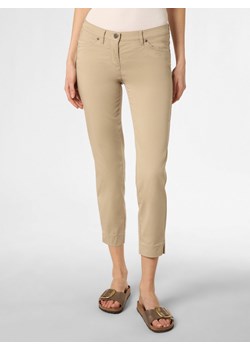 TONI Spodnie  Kobiety Bawełna beżowy jednolity ze sklepu vangraaf w kategorii Spodnie damskie - zdjęcie 153341848