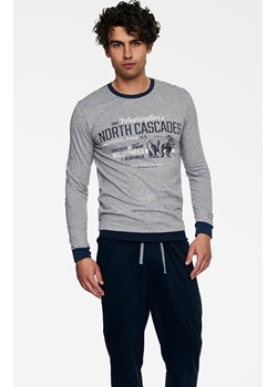 Henderson bawełniana piżama z długimi rękawami i długimi nogawkami Beast 40034-90X, Kolor szary-wzór, Rozmiar 2XL, Henderson ze sklepu Intymna w kategorii Piżamy męskie - zdjęcie 153342059