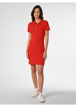 Tommy Hilfiger Sukienka damska Kobiety Bawełna czerwony wypukły wzór tkaniny ze sklepu vangraaf w kategorii Sukienki - zdjęcie 153343805