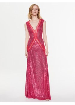Elisabetta Franchi Sukienka wieczorowa AB-366-32E2-V740 Różowy Regular Fit ze sklepu MODIVO w kategorii Sukienki - zdjęcie 153351205