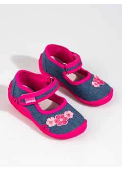 Kapcie dla dziewczynki Viggami Misia Jeans różowe ze sklepu czasnabuty.pl w kategorii Kapcie dziecięce - zdjęcie 153354136