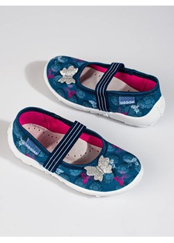 Niebieskie pantofle dla dziewczynki Viggami Jenny ze sklepu czasnabuty.pl w kategorii Kapcie dziecięce - zdjęcie 153354146