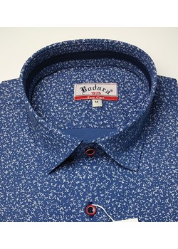 Bodara koszula chabrowa męska w drobny wzorek SLIM-FIT krótkii rękaw ze sklepu ATELIER-ONLINE w kategorii Koszule męskie - zdjęcie 153357508