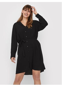 Vero Moda Curve Sukienka koszulowa Saga 10245512 Czarny Regular Fit ze sklepu MODIVO w kategorii Sukienki - zdjęcie 153365749