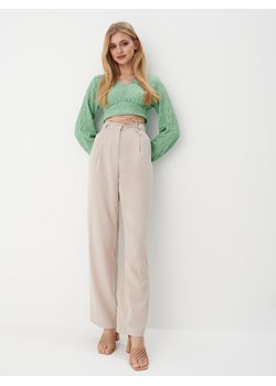 Mohito - Spodnie z szeroką nogawką - Beżowy ze sklepu Mohito w kategorii Spodnie damskie - zdjęcie 153368197