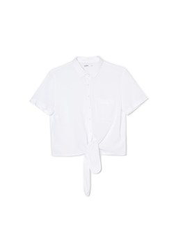 Cropp - Biała koszula z wiązaniem - Biały ze sklepu Cropp w kategorii Koszule damskie - zdjęcie 153373744