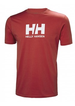 Męski t-shirt z nadrukiem HELLY HANSEN HH LOGO T-SHIRT - czerwony ze sklepu Sportstylestory.com w kategorii T-shirty męskie - zdjęcie 153386189