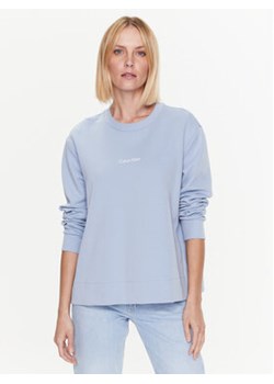 Calvin Klein Curve Bluza Inclu Micro Logo K20K205472 Niebieski Regular Fit ze sklepu MODIVO w kategorii Bluzy damskie - zdjęcie 153437499