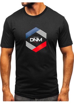 Czarny bawełniany t-shirt męski z nadrukiem Bolf 14741 ze sklepu Denley w kategorii T-shirty męskie - zdjęcie 153484259