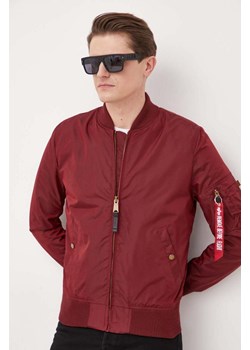 Alpha Industries kurtka bomber kolor bordowy przejściowa ze sklepu ANSWEAR.com w kategorii Kurtki męskie - zdjęcie 153493215