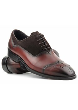 Eleganckie półbuty męskie, caponki - JOHN DOUBARE QA520-C3-F237, brązowe ze sklepu ulubioneobuwie w kategorii Półbuty męskie - zdjęcie 153522467