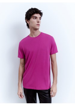 Reserved - T-shirt regular z modalem - Różowy ze sklepu Reserved w kategorii T-shirty męskie - zdjęcie 153528859