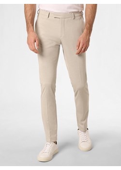 Finshley & Harding Męskie spodnie od garnituru modułowego Mężczyźni Slim Fit kitt marmurkowy ze sklepu vangraaf w kategorii Spodnie męskie - zdjęcie 153529998