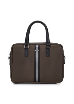 Męska torba na laptopa 15,6” z tasiemką oliwkowa ze sklepu WITTCHEN w kategorii Torby na laptopa - zdjęcie 153536835