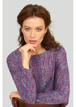 Fioletowy sweter z zaokrąglonym dołem ze sklepu Greenpoint.pl w kategorii Swetry damskie - zdjęcie 153554465