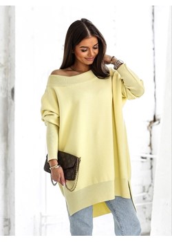 Sweter Misha Żółty ze sklepu Lisa Mayo w kategorii Swetry damskie - zdjęcie 153562755