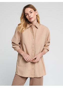 Sinsay - Koszula bawełniana oversize - Beżowy ze sklepu Sinsay w kategorii Koszule damskie - zdjęcie 153605685