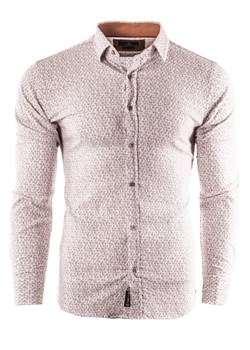 Koszula męska długi rękaw rl56 - biała ze sklepu Risardi w kategorii Koszule męskie - zdjęcie 153623075