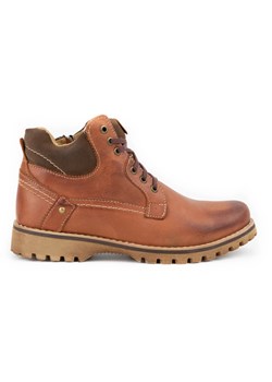 Buty męskie trzewiki skórzane zimowe 885 ceglane ze sklepu butyolivier w kategorii Buty zimowe męskie - zdjęcie 153634520