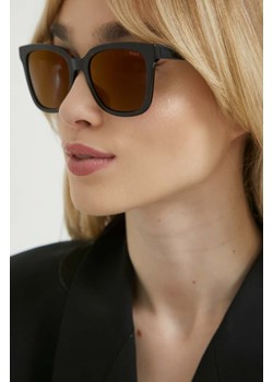 HUGO okulary przeciwsłoneczne damskie kolor brązowy ze sklepu ANSWEAR.com w kategorii Okulary przeciwsłoneczne damskie - zdjęcie 153681227