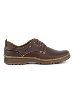 Olivier Buty męskie skórzane casual 221GT brązowe ze sklepu ButyModne.pl w kategorii Półbuty męskie - zdjęcie 153684646