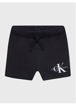 Calvin Klein Jeans Szorty sportowe Monogram Logo IN0IN00061 Czarny Regular Fit ze sklepu MODIVO w kategorii Odzież dla niemowląt - zdjęcie 153699249