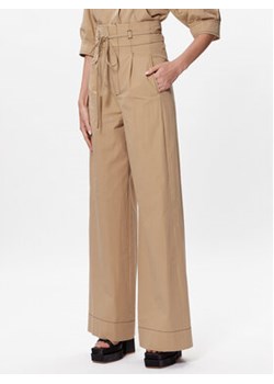 TWINSET Spodnie materiałowe 231TT2105 Beżowy Relaxed Fit ze sklepu MODIVO w kategorii Spodnie damskie - zdjęcie 153699307