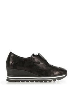 Damskie sneakersy metaliczne na platformie czarne ze sklepu WITTCHEN w kategorii Półbuty damskie - zdjęcie 153700448