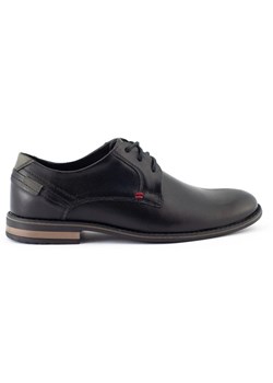KOMODO Eleganckie buty męskie 859 czarne ze sklepu ButyModne.pl w kategorii Półbuty męskie - zdjęcie 153708998