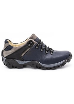 KENT Męskie buty trekkingowe 116 granatowe ze sklepu ButyModne.pl w kategorii Buty trekkingowe męskie - zdjęcie 153709279