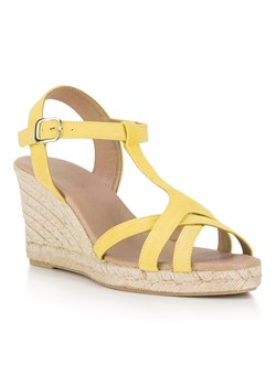 Damskie sandały espadryle z zamszu żółte ze sklepu WITTCHEN w kategorii Espadryle damskie - zdjęcie 153725056