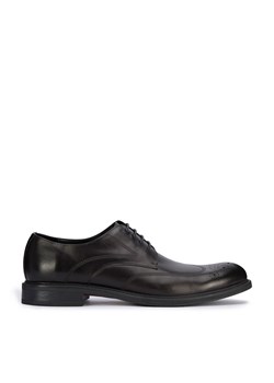 Męskie buty derby skórzane z płaskim szwem czarne ze sklepu WITTCHEN w kategorii Buty eleganckie męskie - zdjęcie 153725156