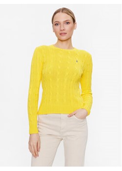 Polo Ralph Lauren Sweter 211891640007 Żółty Regular Fit ze sklepu MODIVO w kategorii Swetry damskie - zdjęcie 153736675