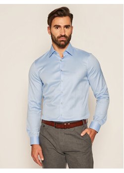 Calvin Klein Koszula Till Easy Iron K10K103027 Niebieski Slim Fit ze sklepu MODIVO w kategorii Koszule męskie - zdjęcie 153736966