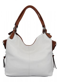 Białe Torebki Damskie XL firmy Hernan (kolory) ze sklepu PaniTorbalska w kategorii Torby Shopper bag - zdjęcie 153741595