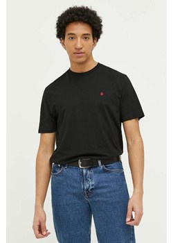 Volcom t-shirt bawełniany kolor czarny gładki ze sklepu ANSWEAR.com w kategorii T-shirty męskie - zdjęcie 153748005