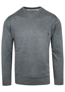 Bawełniany Sweter z Okrągłym Dekoltem - Szary  SWKOWTRMN125szaryU ze sklepu JegoSzafa.pl w kategorii Swetry męskie - zdjęcie 153748539