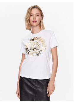 Just Cavalli T-Shirt 74PBHF03 Biały Regular Fit ze sklepu MODIVO w kategorii Bluzki damskie - zdjęcie 153776608