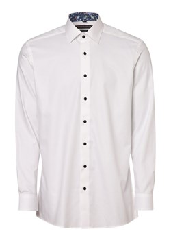 Finshley & Harding Koszula męska łatwa w prasowaniu Mężczyźni Modern Fit Bawełna biały wypukły wzór tkaniny kołnierzyk kent ze sklepu vangraaf w kategorii Koszule męskie - zdjęcie 153783719