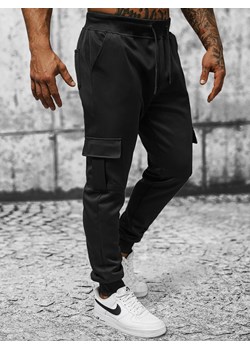 Spodnie dresowe męskie czarne OZONEE JS/8K1130/3 ze sklepu ozonee.pl w kategorii Spodnie męskie - zdjęcie 153786529