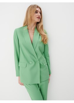 Mohito - Marynarka oversize z lnem - Zielony ze sklepu Mohito w kategorii Marynarki damskie - zdjęcie 154069165
