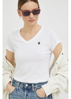 G-Star Raw t-shirt bawełniany kolor biały ze sklepu ANSWEAR.com w kategorii Bluzki damskie - zdjęcie 154080716