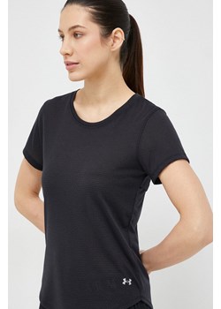 Under Armour t-shirt do biegania Streaker kolor czarny ze sklepu ANSWEAR.com w kategorii Bluzki damskie - zdjęcie 154081027
