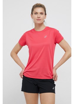 Asics t-shirt do biegania kolor różowy ze sklepu ANSWEAR.com w kategorii Bluzki damskie - zdjęcie 154082366