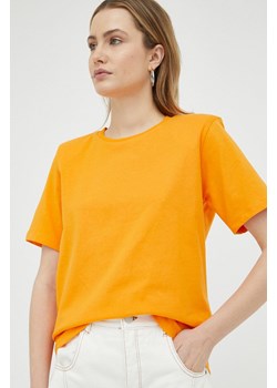 Gestuz t-shirt bawełniany kolor pomarańczowy ze sklepu ANSWEAR.com w kategorii Bluzki damskie - zdjęcie 154082387