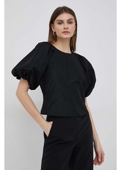 Dkny bluzka damska kolor czarny gładka ze sklepu ANSWEAR.com w kategorii Bluzki damskie - zdjęcie 154083156