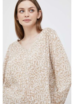 GAP bluzka damska kolor beżowy wzorzysta ze sklepu ANSWEAR.com w kategorii Bluzki damskie - zdjęcie 154083989